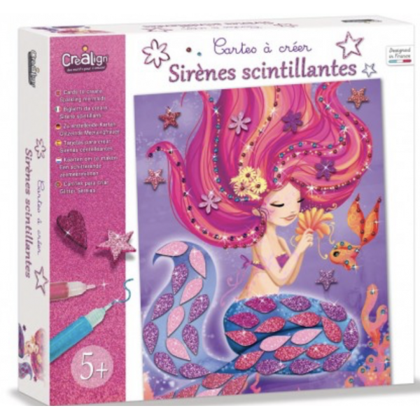 Cartes à créer - Sirènes scintillantes