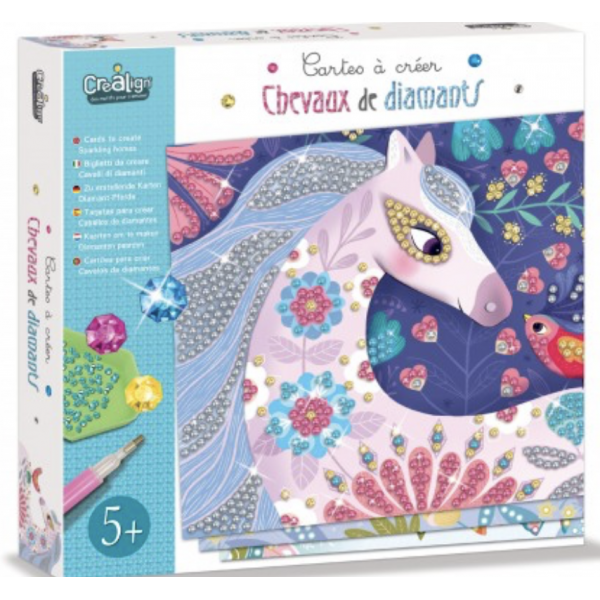 Cartes à créer - Chevaux de diamants