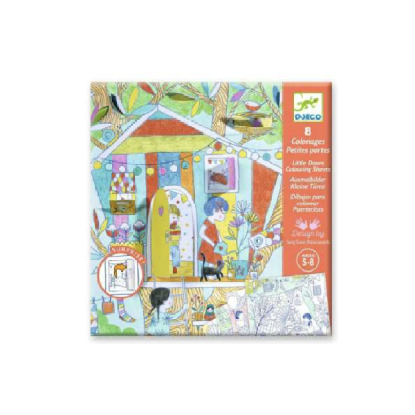 Coloriages Petites portes - Les cabanes de Nina
