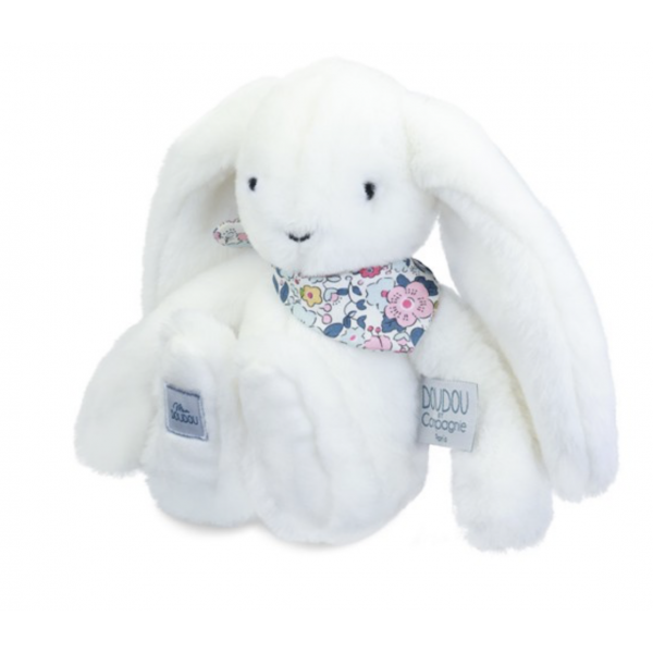Lapin Fleurette - Blanc 25 cm