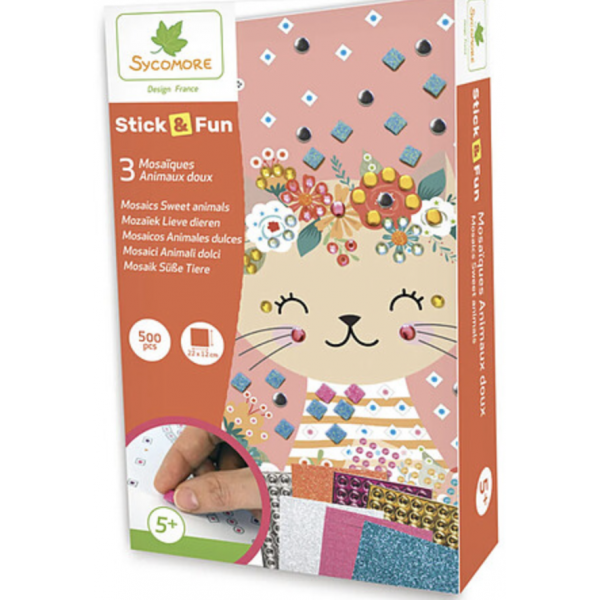 Stick'N Fun - Mini mosaïques - Animaux doux