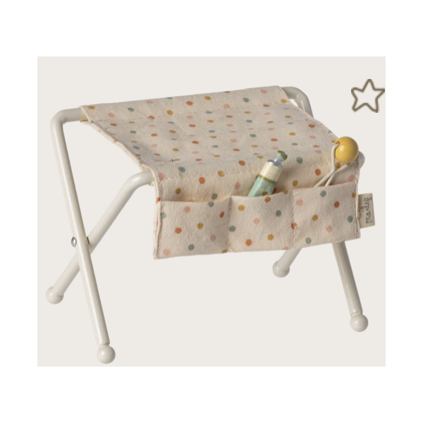 Table à langer, Bébé souris - Blanc cassé