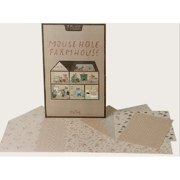 Maileg - Papier peint autocollant - Maison Farmhouse - 7 pièces