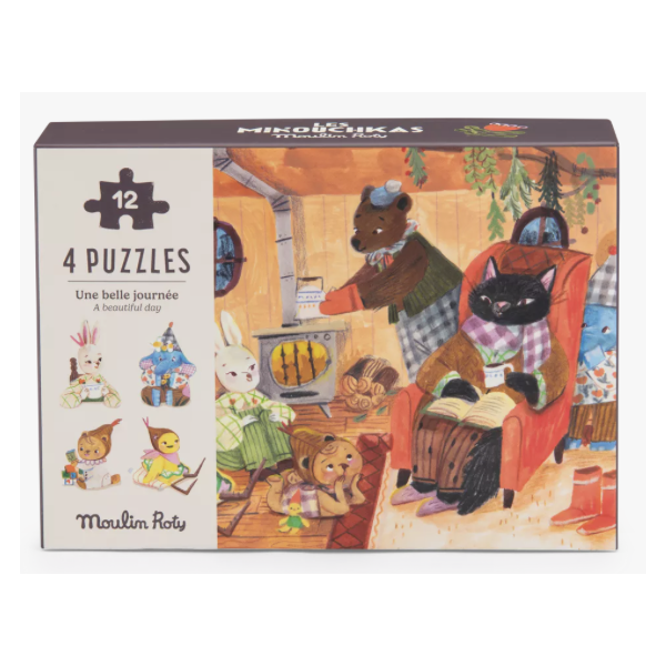 4 mini puzzles des repas - Les Minouchkas