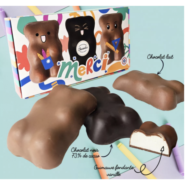 Coffret 3 oursons guimauve XL