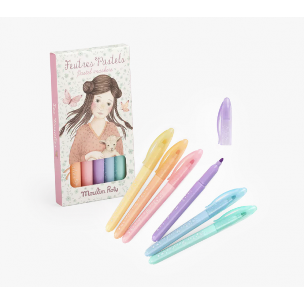6 Feutres pastels - Les Rosalies