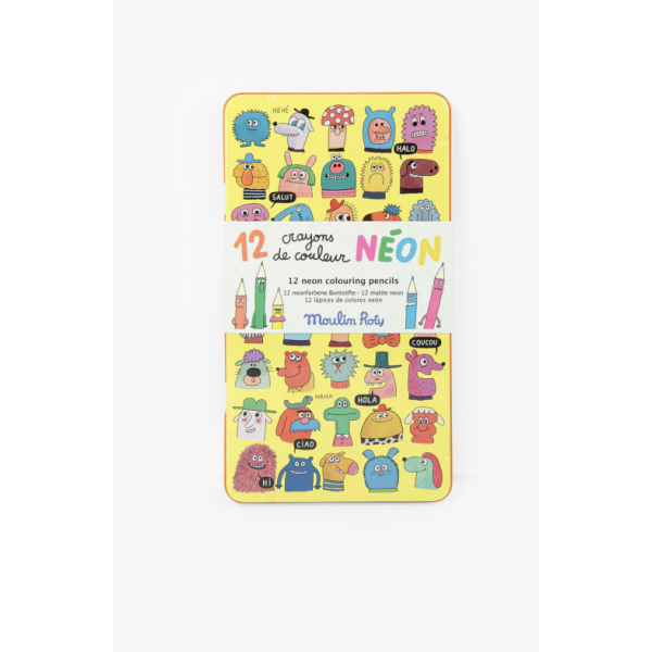 12 crayons de couleurs néon - Les Schmouks