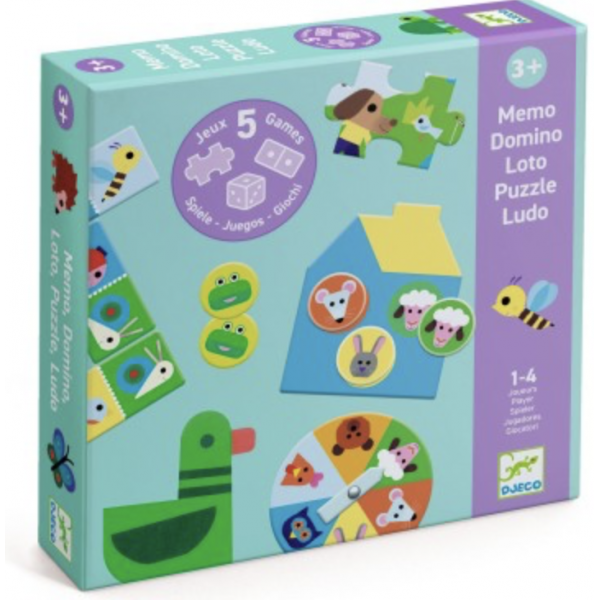 Mémo Domino Loto Puzzle - À la ferme