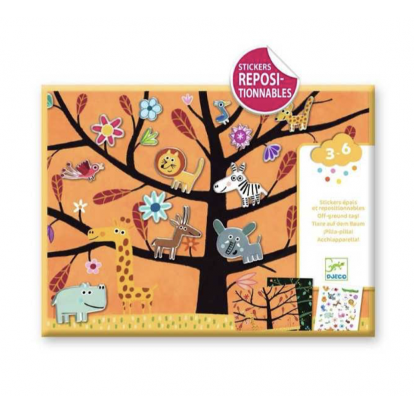Stickers épais repositionnables - Chat-perché