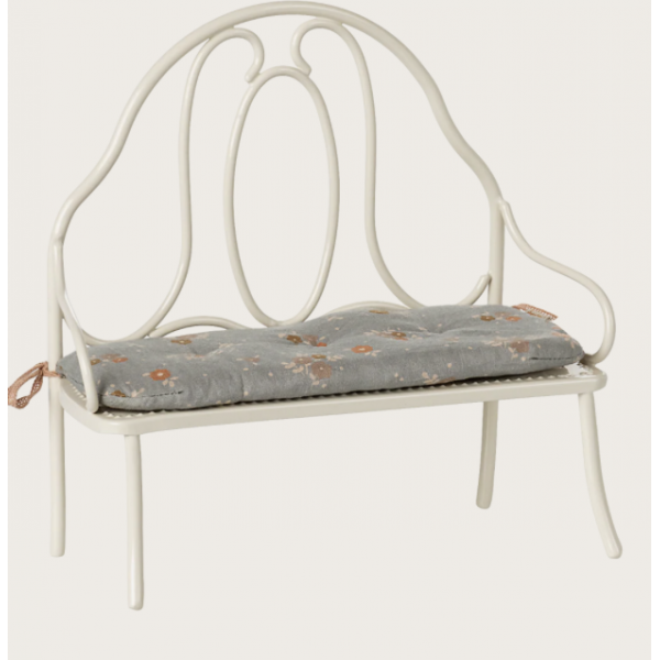 Banc vintage, Miniature, blanc cassé