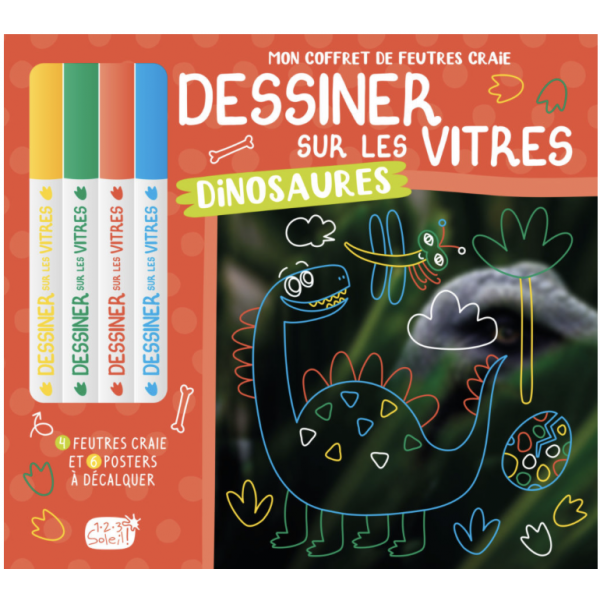 Dessiner sur les vitres - Dinosaures