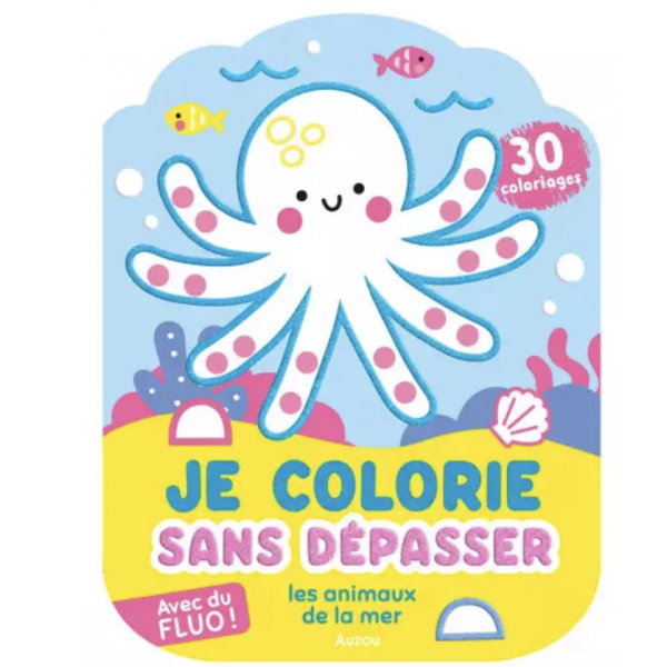 Coloriages fluo - Les animaux de la mer