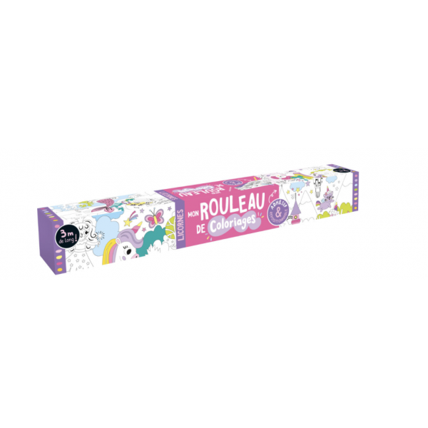 Mon rouleau de coloriages adhésif - Licornes
