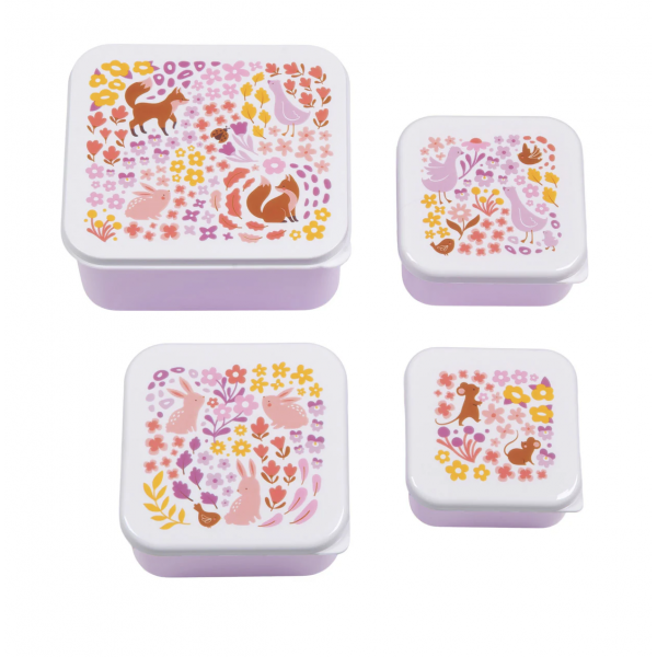Boîte à goûter - snack box - Fleurs du jardin