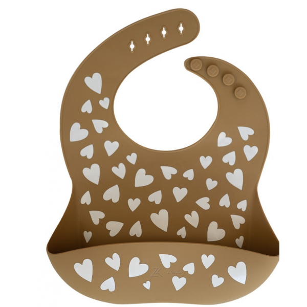 Bavoir en silicone - Fall In Love - Camel