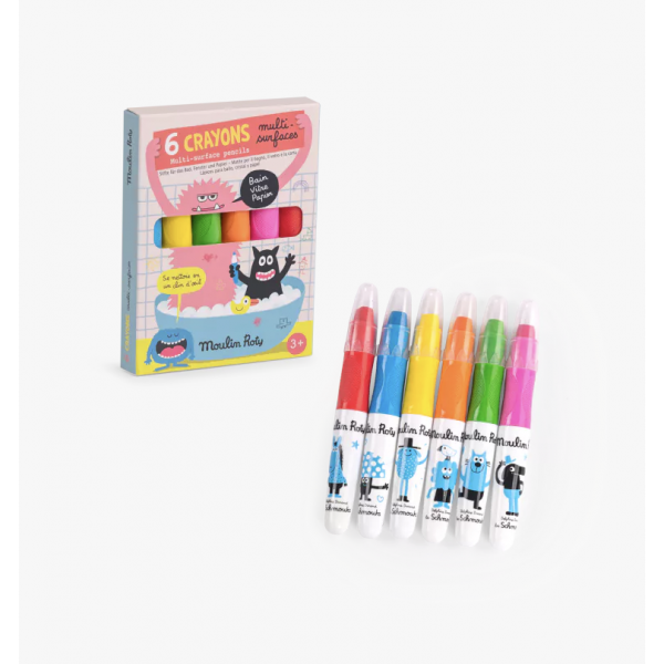 6 crayons multi-surfaces - Les Schmouks
