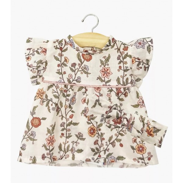 Gordies - Robe Daisy et son headband à noeud rond en coton Gisèle