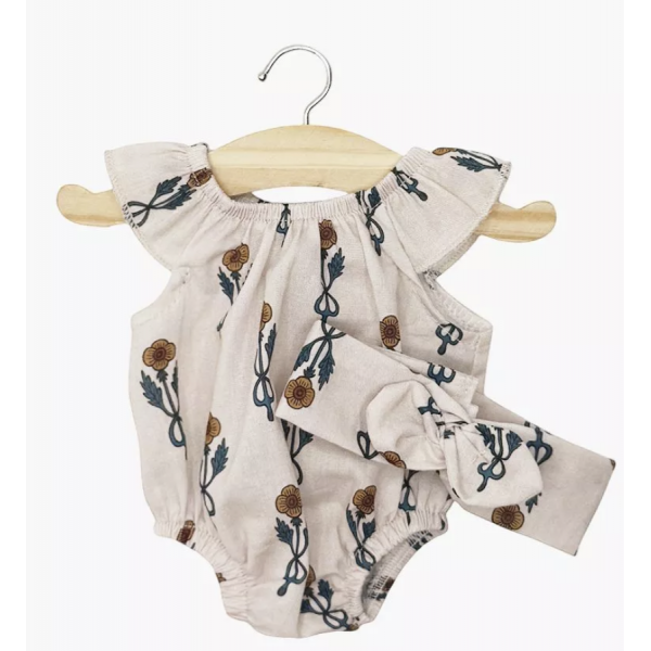 Gordies - Barboteuse Clara et son HB en coton Fleurs Nordiques