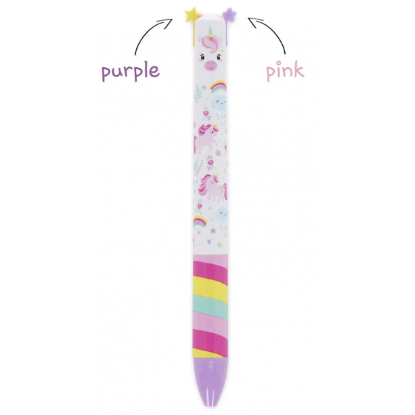 Stylo à bille deux couleurs - Unicorn