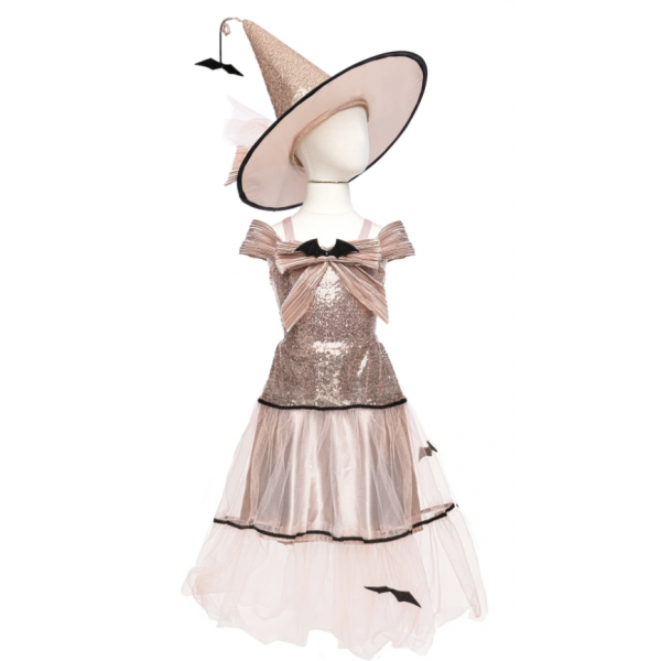 Déguisement - Robe de sorcière glamour avec chapeau - Différentes taille