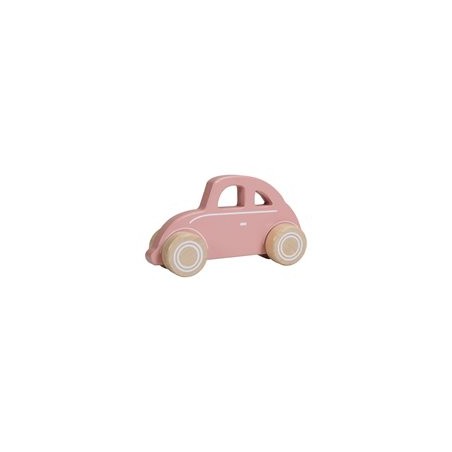 Voiture en bois - Coccinelle Rose