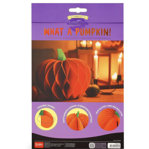 Citrouille d'Halloween pliable en papier