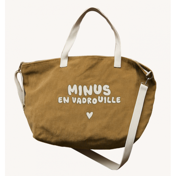 Sac XL velours - Minus en vadrouille