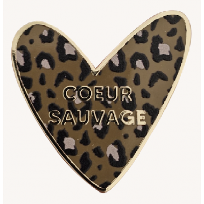 Pin's coeur - Sauvage foncé