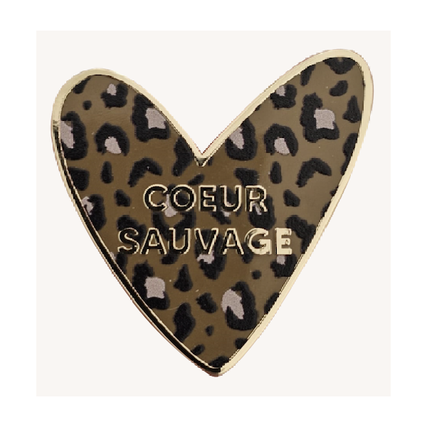 Pin's coeur - Sauvage foncé