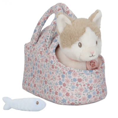 Peluche chat avec son sac -...