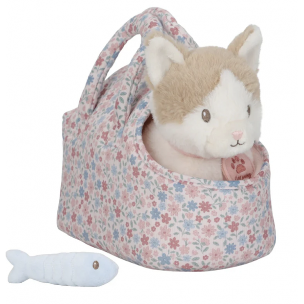 Peluche chat avec son sac - Marley