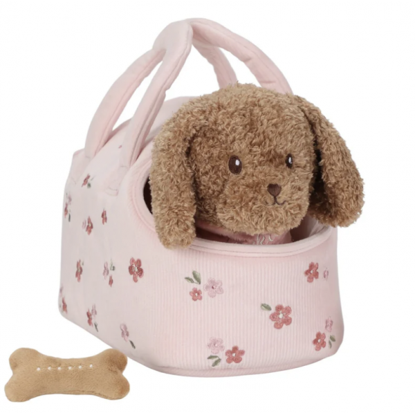 Peluche chien avec son sac - Jackie