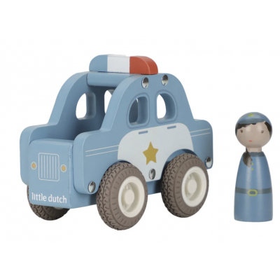 Voiture de police en bois