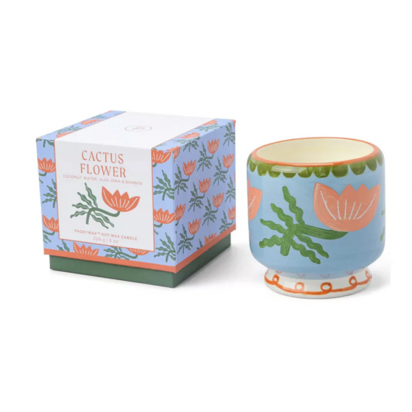 Bougie Adopo en céramique - Cactus flower