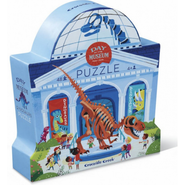 Puzzle - Une journée au musée des dinosaures 48 pièces