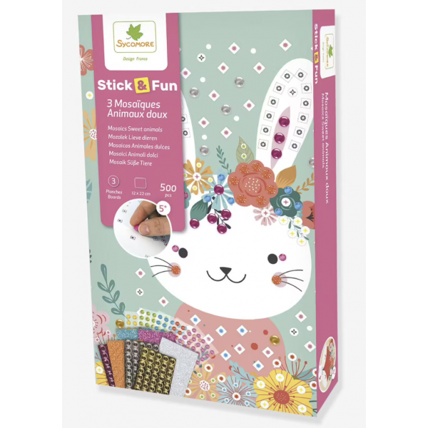 Stick'N Fun - Mini mosaïques - Animaux doux