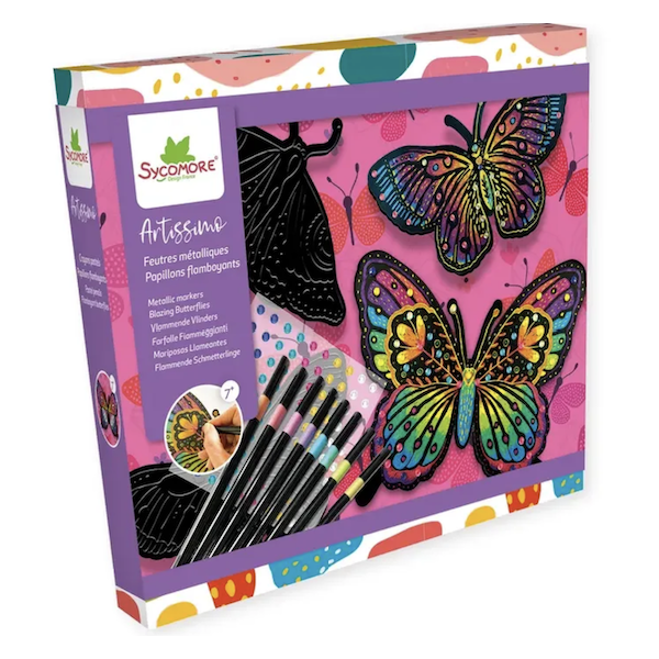 Artissimo - Feutres métallisés - Papillons flamboyants