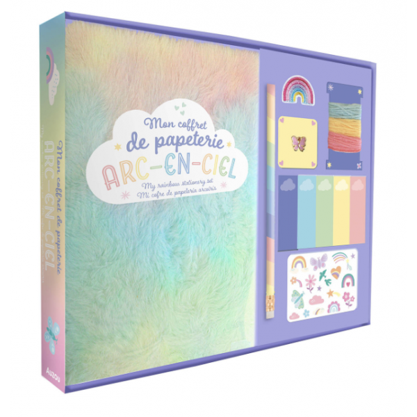 Ma papeterie créative - Mon coffret papeterie arc en ciel