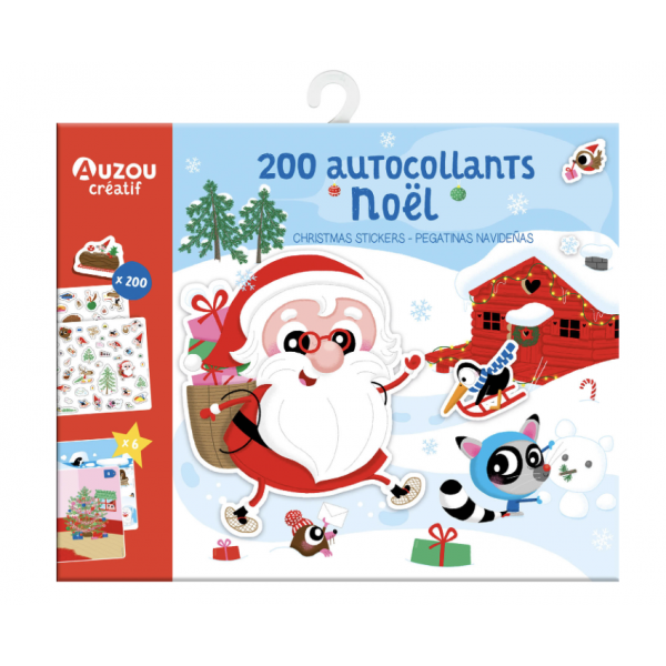 200 autocollants de Noël