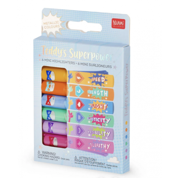 6 mini surligneurs - Teddy’s Superpower