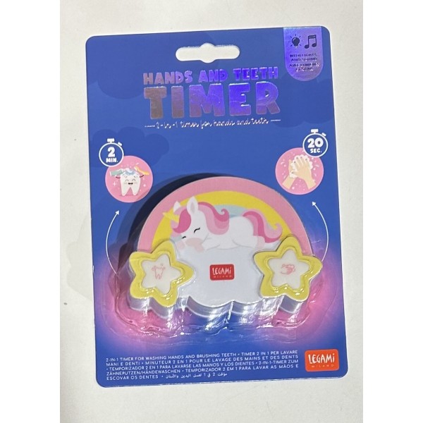 Timer 2 en 1 mains et dents - Licorne