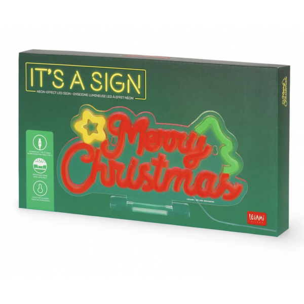 Enseigne lumineuse effet néon - Merry Christmas