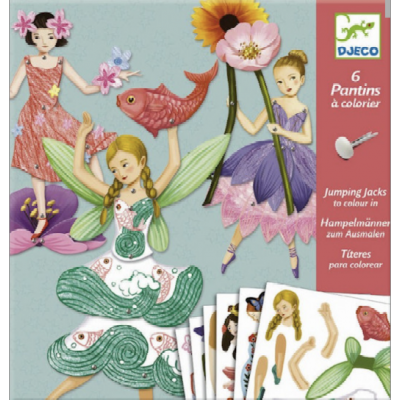 Pantins à colorier - Fées