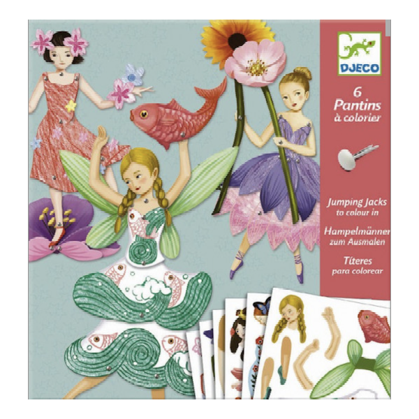 Pantins à colorier - Fées