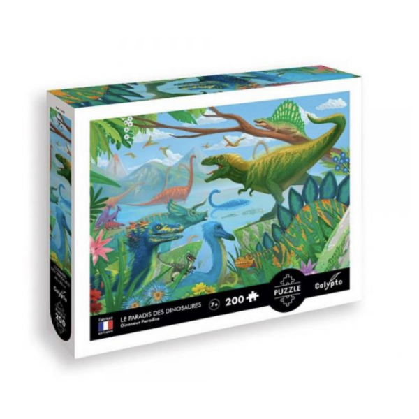 Puzzle - Le paradis des dinosaures - 200 pièces
