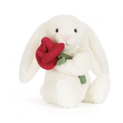 Lapin - Cream Bunny with Rose