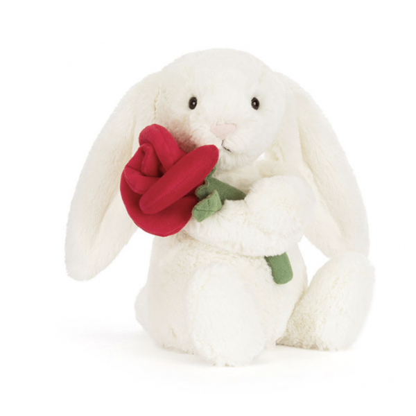 Lapin - Cream Bunny with Rose