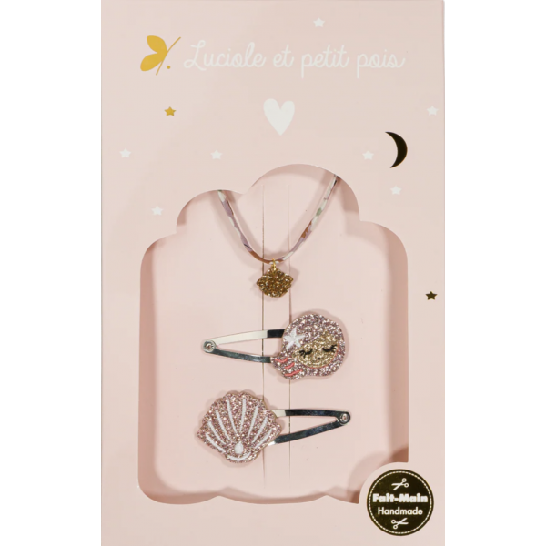 Coffret cadeau - Barrettes et Bracelet Liberty Pearly