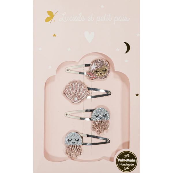 Coffret cadeau - Barrettes Ocean Love Sirène et Méduse
