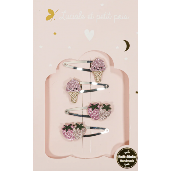 Coffret cadeau - Barrettes Yummy Fraise et Ice Cream